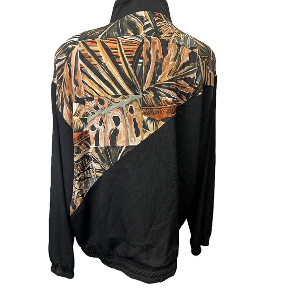 Vintage Nancy Bolen Women’s Embroidered Blazer Jacket Monstera Plant Print Sz 14 - Picture 5 of 16